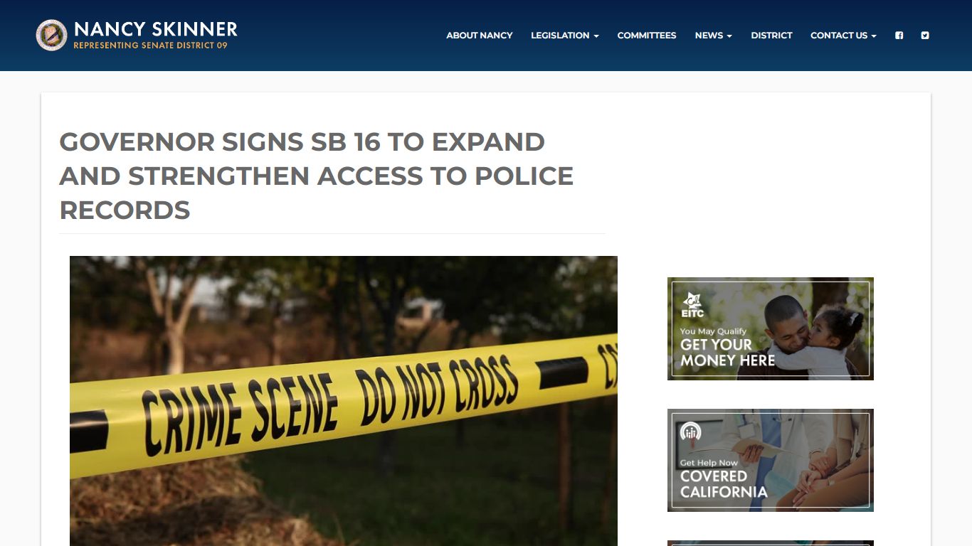 Governor Signs SB 16 to Expand and Strengthen Access to Police Records ...